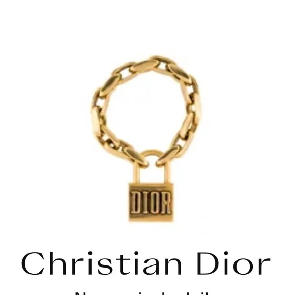 Dior Gold-Tone Logo Chain Bracelet - Picture 4 of 11
